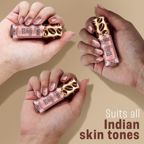 Image of Lakme 9 to 5 Overtime Shine Nail Polish - Coffee Edit-15 Hazelnut Hug 6ml
