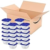 Ziploc Food Storage Meal Prep Containers Reusable for Kitchen Organization, Smart Snap Technology, Dishwasher Safe, Deep Square, 24 Count