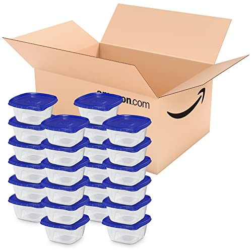 Ziploc Food Storage Meal Prep Containers Reusable for Kitchen Organization, Smart Snap Technology, Dishwasher Safe, Deep Square, 24 Count