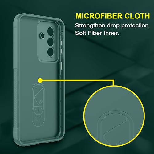Image of Zapcase Back Case Cover for Samsung Galaxy A37 5G | Compatible for Samsung Galaxy A37 5G Back Cover | Liquid Silicon Magic Case with Camera Protection | Dark Green