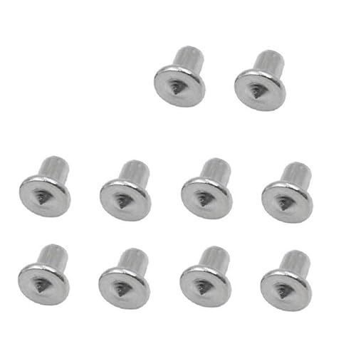 Helilyco Juego de 10 tacos de acero con chapado en cromo, alineación de espiga para carpintería de 6 mm/8 mm/10 mm/12 mm y marcado de juntas