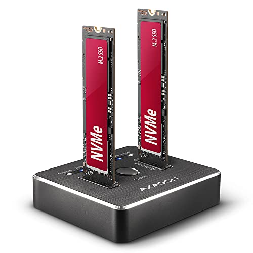 AXAGON ADSA-M2C NVMe Clone dock double baie avec copie hors ligne