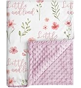 CIVARUA KIDS Floral Baby Blankets for Girls - Super Soft Nursery Minky Blanket, Newborn Baby Blan...