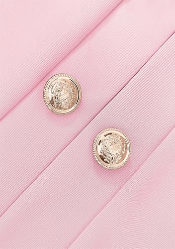 Women's Double Breasted Slim Fit Blazers Notch Lapel Work Office Suits Casual Open Front Blazer4