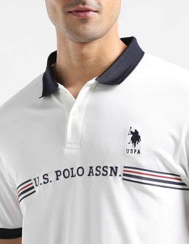 Image of U.S.Polo Association Men's Brand Embossed Regular Fit Polo Shirt