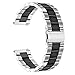 Compatible for Garmin D2 Air Band, Lamshaw Quick Release Stainless Steel Metal Replacement Straps Compatible with Compatible with Garmin D2 Air X10 GPS Smartwatch (Silver-Black)