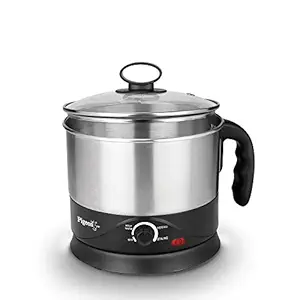 Pigeon Amaze Multipurpose Kettle 600 Watt, 1.2 L with Stainless Steel Body, Used for Boiling Water and Milk, Tea, Coffee, Oats, Noodles, Soup etc. - Silver