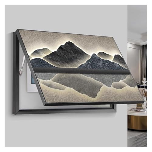 Qulamrdk Cubre Cuadro Electrico Contador Luz Cubre Cuadros Decorativos Creativa Cubierta Simple Contador Luz Cubre Cuadros Decorativos Tapa Contador(E,60x40cm)