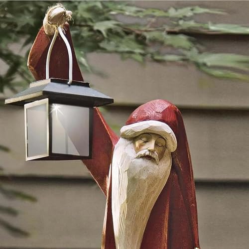 Statue de Père Noël en résine de qualité supérieure avec LED - 8