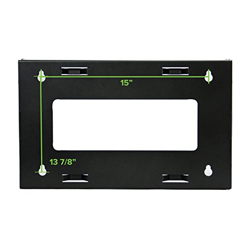 Image of NavePoint 9U Patch Panel Bracket Wall Mount Patch Panel Rack for 19 inch Networking Equipment - Expandable Mounting Depth 9.5 inch to 15.5 inch 4U IT Rack 40lbs Weight Capacity Pre-Assembled
