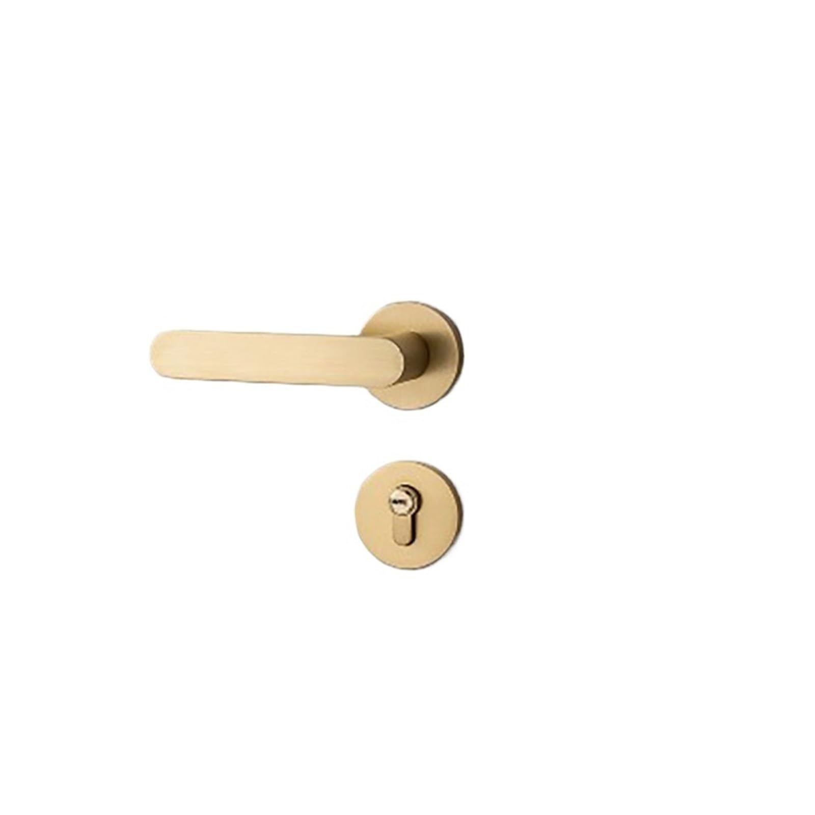 NYRXRYTCA Door Lock Indoor Bedroom Door Lock Household Silent Magnetic Door Lock Yellow Ancient Wood Door Lock American Lock(Brushed copper)