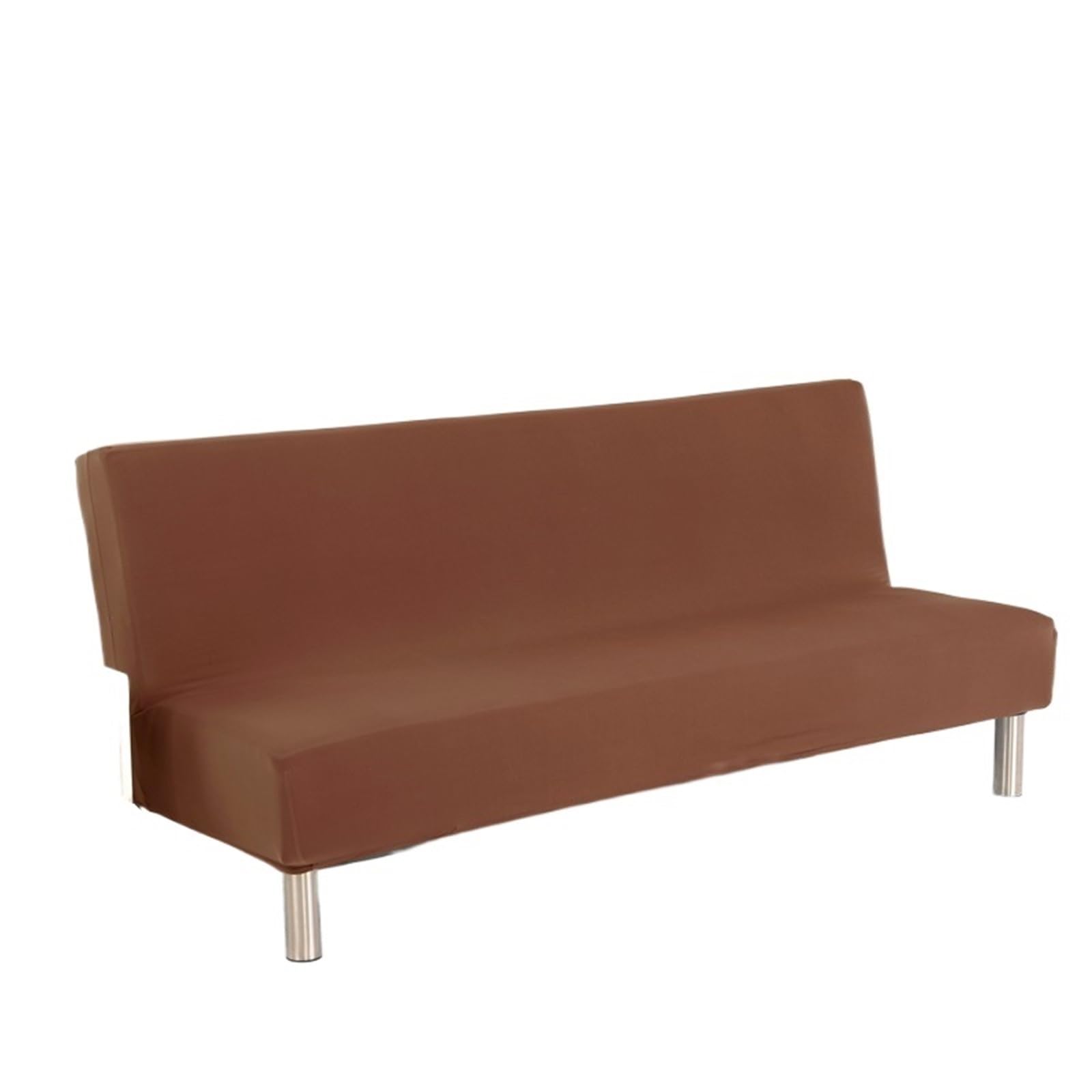 GCYEIDMA Armless Sofa Slipcover Solid Color Folding Sofa Bed Covers Spandex Stretch Elastic Material Double Seat Slipcovers For Living Room(Color 8,S (160-180cm))