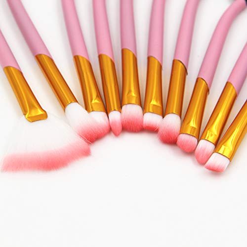 Set di pennelli da trucco con fenicottero, kit di