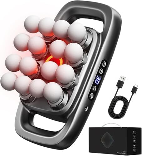 24 Head Deep Tissue Massage Gun for Back, Shoulders, Neck, Legs, Feet, Percussion Muscle Massager with 3 Modes & 30 Intensities for Muscle Relaxation (Gold)