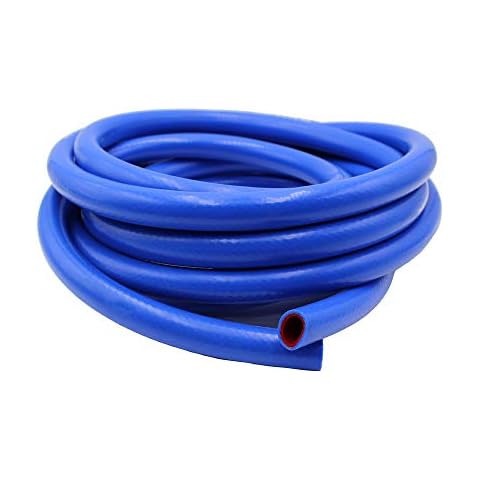 1" ID Blue High Temp Reinforced Silicone Heater Hose 25 feet roll, Max Temperature Rating: 350F, Bend Radius: 1-1/2" Cover