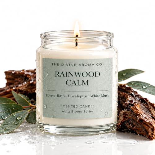 Scented Soy Wax Candle – Rainwood Calm | 100 g