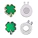 2 Pcs Clover Golf Ball Marker with Golf Hat Clip for Women (Green)