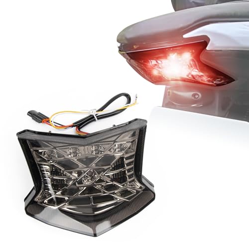 Motorcycle Tail Light Integrated Led - PSLER Turn Signal Lights for Motorcycles Compatible with Z900 Z900se 2017-2024,Z650 Ninja 650 ABS 650R EX650 ER6F 2017-2019,ZH2 2020-2024 Accessories,Smoke Lens