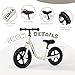 ZUKKA 12 Inch Toddler Balance Bike for Kids 2-5 Years Old Lightweight Kids Bike with Safety Footrest Adjustable Seat Anti-Slip Tires Ride-on Toys Birthday Gift