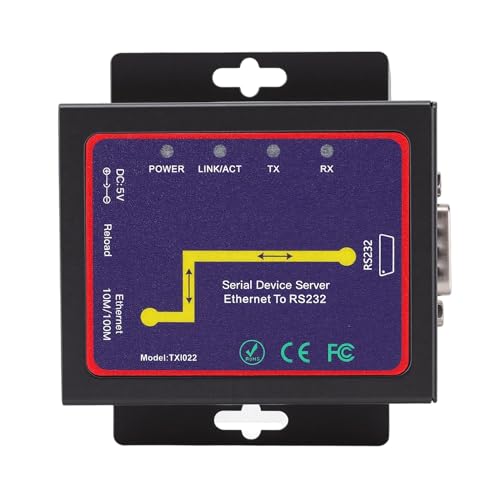 Ya en mundofriki.es: Plyisty Servidor Serie Industrial, Convertidor 232 a Ethernet con Transmisión Bidireccional, Protección ESD, para Sistemas Server Client UDP Mode XP 7 8 10 (Enchufe de la UE)
