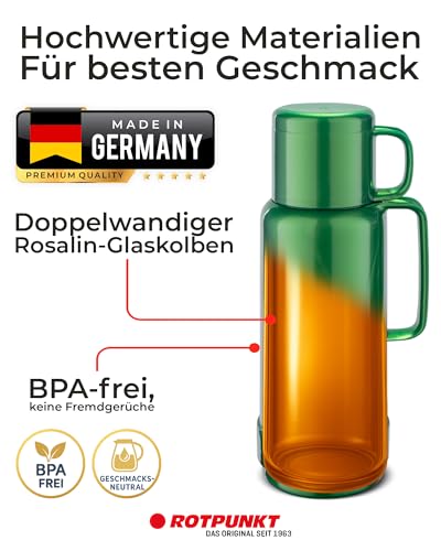 ROTPUNKT Isolierflasche 0,25 L mit integriertem Becher - Hochwertige Isolierkanne Made in Germany I Bis zu 24 h heiß & 36 h kalt (Andreas… – Ansicht 4