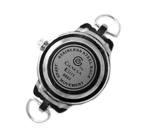 10 Mix Silver Tone Geneva Elite Watch Faces for Beading, Loops and Battery Included