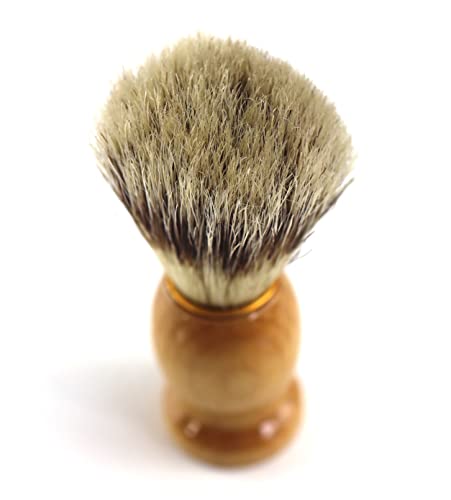 Iconikal Wood Handled Badger Hair Shaving Brush, 2-Pack #TOP3