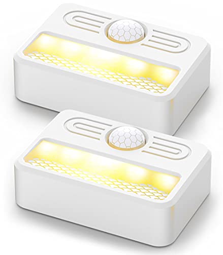 Lacasa 2pcs Motion Sensor LED Night Lights, Dusk to Dawn Sensor Night Light, Warm White Nightlight, Magnetic Stick-On and Portable, for Indoor Hallway, Stairs, Bedroom, Kitchen Lacasa 2pcs Motion Sensor LED Night Lights, Dusk to Dawn Sensor Night Light, Warm White Nightlight, Magnetic Stick-On and Portable, for Indoor Hallway, Stairs, Bedroom, Kitchen