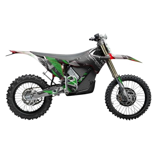 Image of Stark Varg MX 2023-2025 Graphics Kit Wrap - Grunge Star Green - Varg MX Skin - Premium 3M Vinyl Protective Wrap Decal Cover - Easy to Apply | Crafted in The USA by MightySkins