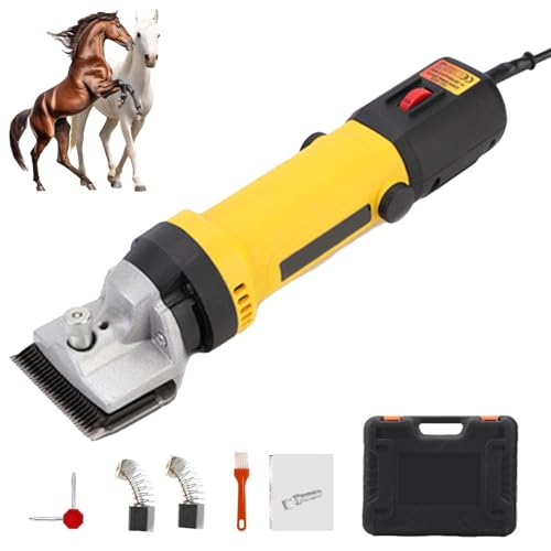 Tondeuse à chevaux pour la tonte d'hiver aux écuries grâce au kit électrique à long cordon