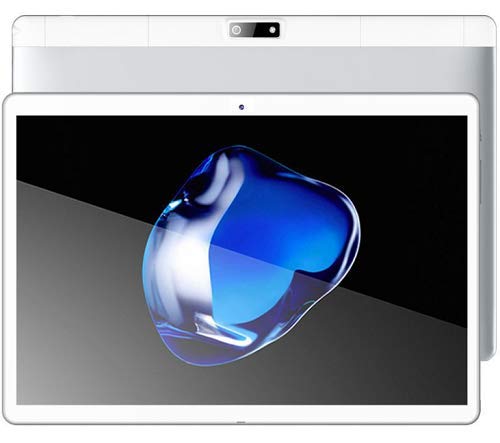 Tablet Android 8.1 10 Pulgadas con 4GB de Memoria ROM de 64 GB incorporada Cámara WiFi GPS Dos Ranuras para Tarjetas SIM para desbloquear la Tableta del teléfono 3G (Plateado)