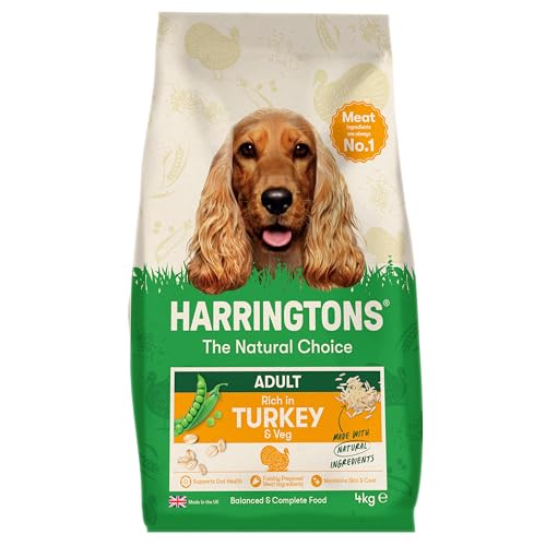 Harringtons Complete Dry Adult Dog Food Turkey & Veg 4kg (Pack of 3)