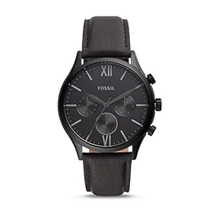 Fossil Chronograph Men’s Watch (Black Dial Black Colored Strap)
