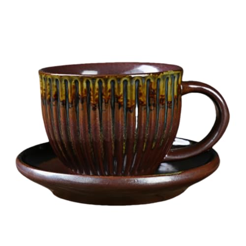 IWEJ �a�H�� �R�[�q�[�J�b�v���\�[�T�[�Z�b�g �g���C�t�� �O���f�[�V�����z���C�g �c�Ȗ͗l �Z���~�b�N�� 370ml ���g���� �A�t�^�k�[���e�B�[/�I�t�B�X�p �����Y���f�B�[�X���p (�c�Ȗ͗l�̃R�[�q�[�J�b�v �I�̃\�[�T�[ 220ml)