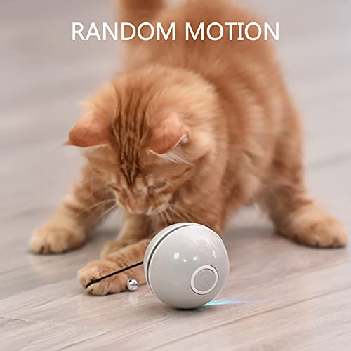 mewmewcat Bola de gato multicolorida para animais de estimação Brinquedo de carga USB Bola para anim