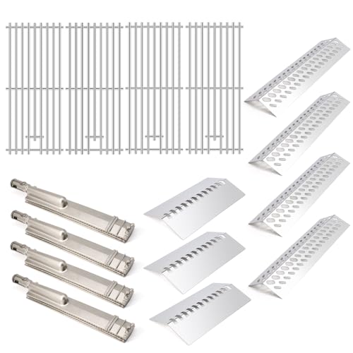 Adviace Grill Replacement Parts for Bull 47629 47628 26039 26038 87048 87049 BBQ Grill 16517 Cooking Grate & 16521 16631 Flame Tamer 16670 16520 Heat Shield & 35717 16516 Grill Burner for Bull Grill