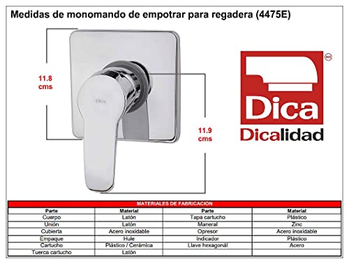 Consejos y comparativas para Comprar Monomando para regadera dica 4474 los más recomendados. 8 Consejos y comparativas para Comprar Monomando para regadera dica 4474 los más recomendados. 4