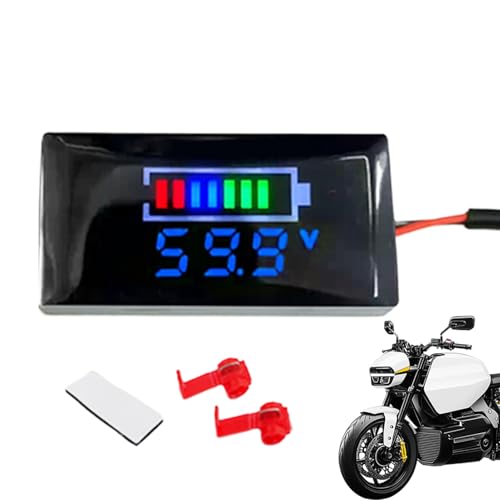オートバイ電圧計 ? 電気自動車用 LCD ディスプレイ、12V-150V デジタル ゲージ、電子アクセサリー | E-バイクスクーターバッテリー監視用のユニバーサル高精度メーター
