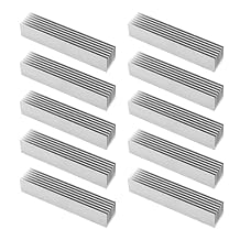 10Pcs Aluminum Heat Sink 100x20x19.2mm Silver Heatsink Chipset Diffusion Cooling Fin Comb Heat Sinks Cooler for Peltier Thermal Module Led CPU