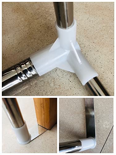 Kingkara Canopy Bed Frames Post Queen Full Size Stainless Steel Netting Bed Canopy Frame Poles Four Corner Bed Bracket Fit For Metal Bed Wood Bed Bedroom Décor (Queen) #TOP3