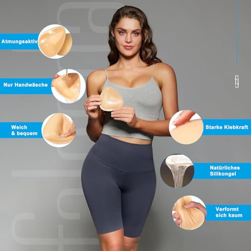 Push Up Pads Doppelseitig, Klebebh Sticky Bra Klebe BH Push Up, BH Pads Selbstklebende für Frauen, Go Braless Ultra-sofortige Hebung für A-D Cup Sport-Badeanzüge, Kleid
