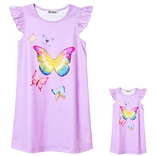 Matching American Girls & Dolls Nightgowns Butterfly Sleepwear Pajamas Dress 6 7 #TOP7