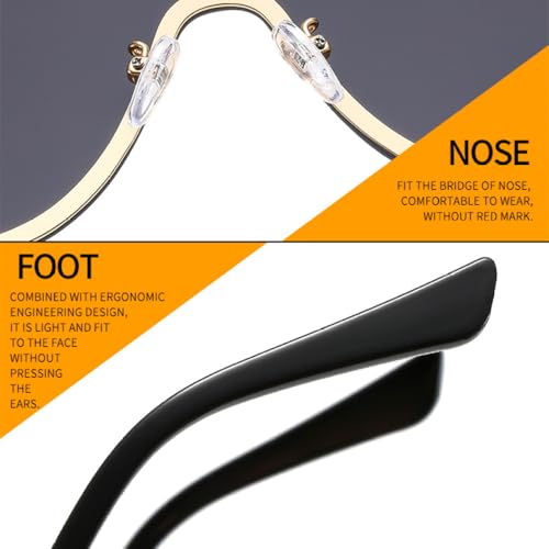 Lunettes de soleil de luxe cool avec verres dégradés de diamant chic - 5