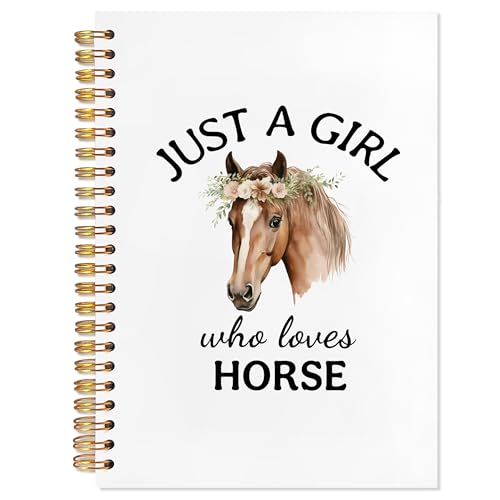YTRGI Horse�M�t�g�m�[�g�u�b�N�W���[�i���AJust a Girl Who Loves Horses Notebook Take For Horse Lovers Gift Journal �����p ���̎q�p �X�p�C�����m�[�g 5.5x8.3�C���`