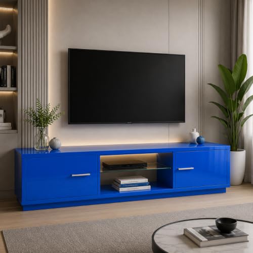Image of Vinyl Contact Paper Decorative for Cabinets Countertops Kitchen Shelves Liner Self Adhesive Film Peel and Stick Waterproof Removable Wallpaper (Inches 24 x 50, Glossy Royal Blue)