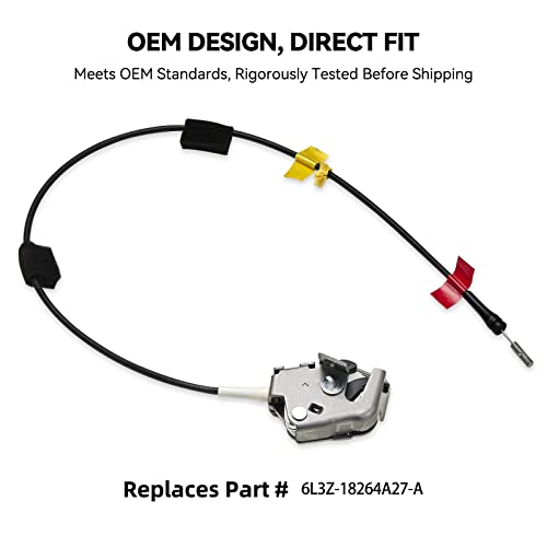 Image of SYERAL Door Latch Cable Driver Side Rear Left 6L3Z-18264A27-A Compatible with Ford 1999-2003 F-150, 1997-1999 F-250 Extended Cab Pickup Rear Upper Door Latch Lock Cable Assembly