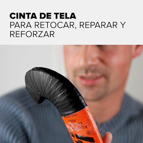 Miniatura 2 de Tesa Extra Power Perfect, Cinta De Reparación Reforzada En Tela Para Confeccionar, Reparar, Fijar, Reforzar Y Etiquetar, Negra, 2.75 M X 38 Mm