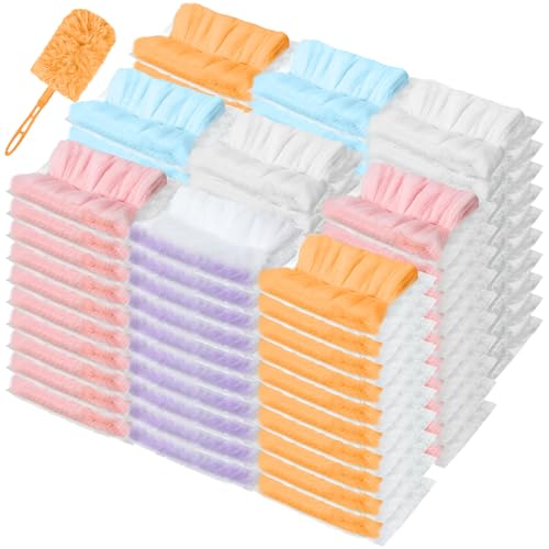 Image of Mimorou 100 Pcs Disposable Dusters Refills Bulk Heavy Duty 180 Multi Surface Replacement Dusters for Cleaning Ceiling Fan with Microfibers Unscented (Modern Colors)