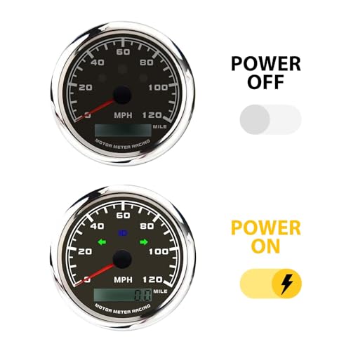 Image of MOTOR METER RACING 85mm 3-3 /8 inch W PRO Series 6 Gauge Set Black Dial