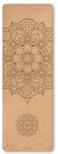 Estera De Yoga Corcho Natural Esteras Antideslizantes Eco Pilates Viene Con Correas Mochila